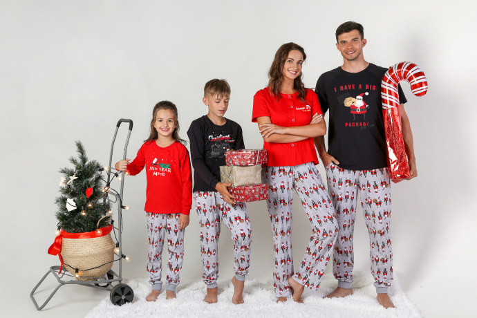 Пижама для мальчика в стиле family look "Мороз-2"