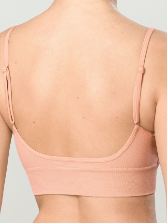 Майка-топ для женщин на тонких бретелях (персиковый)