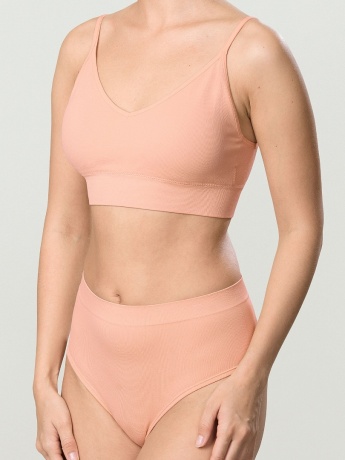 Майка-топ для женщин на тонких бретелях (персиковый)