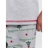 Новогодняя пижама для мальчика family look Праздник-2 серый