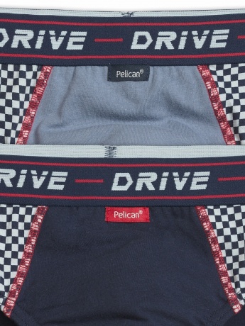 Трусы-слипы для мальчиков серый/т-синий (2 штук)