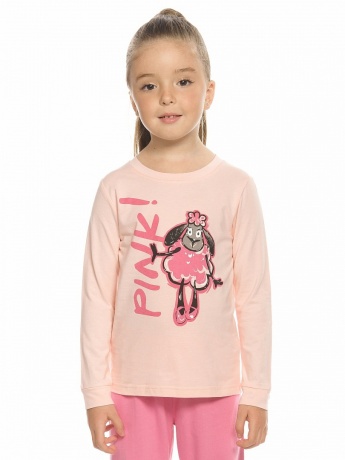 Комплект для девочек персиковый с барашком