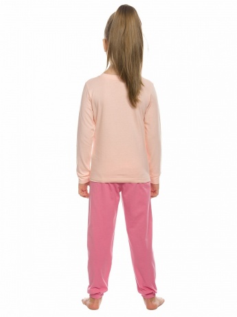 Комплект для девочек персиковый с барашком