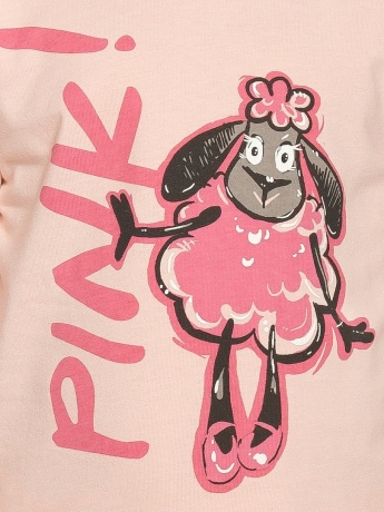 Комплект для девочек персиковый с барашком