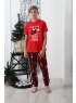 Пижама для мальчика новогодняя Суперстар-1 красный