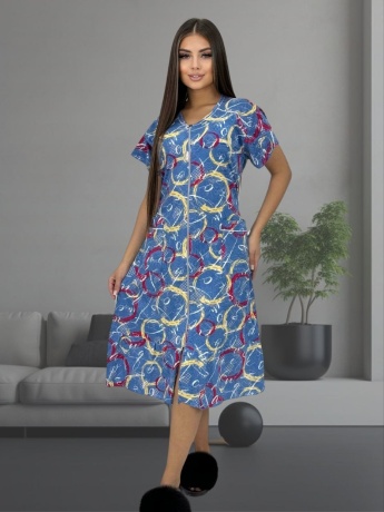 Халат женский разноцветный, большие размеры