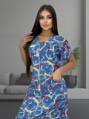 Халат женский разноцветный, большие размеры