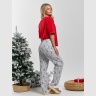 Новогодняя пижама family look Праздник-3 красный