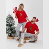 Новогодняя пижама family look Праздник-3 красный