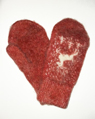 Шерстяные варежки