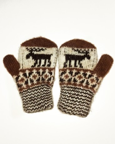Шерстяные варежки