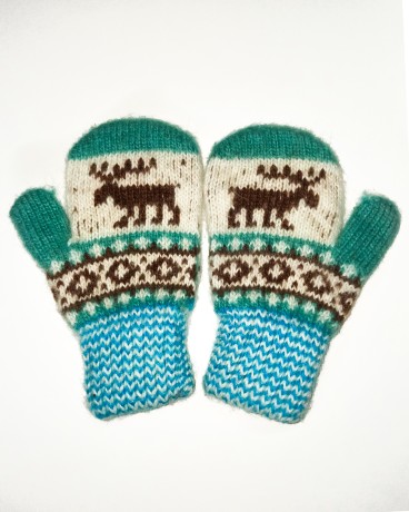 Шерстяные варежки