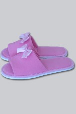 Женские тапочки флис "Бантик"