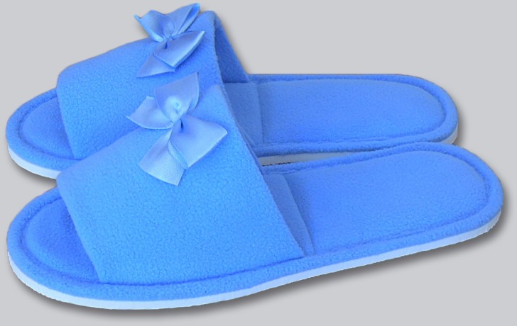 Женские тапочки флис "Бантик"