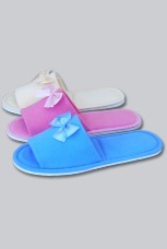 Женские тапочки флис "Бантик"