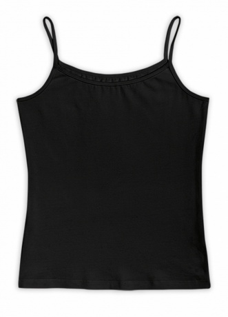 Майка женская на тонкой бретели (черный)