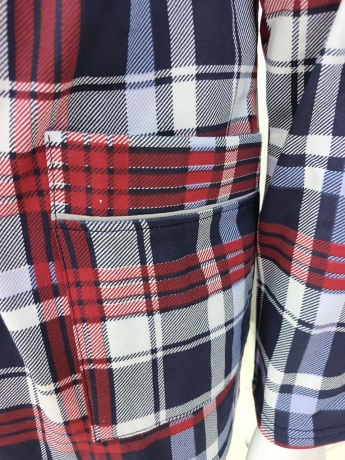 Мужская пижама фланель с начесом, красная клетка