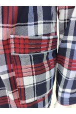 Мужская пижама фланель с начесом, красная клетка