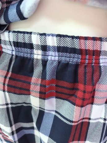 Мужская пижама фланель с начесом, красная клетка