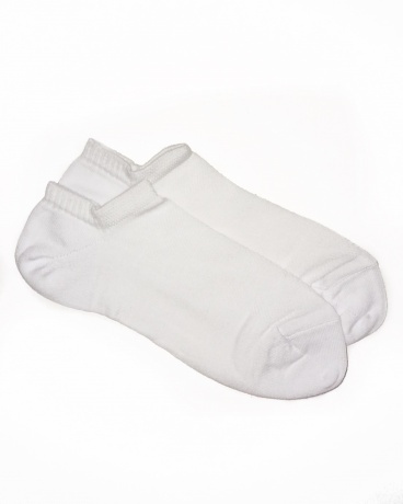 Носки-следки с перфорацией мужские, белые