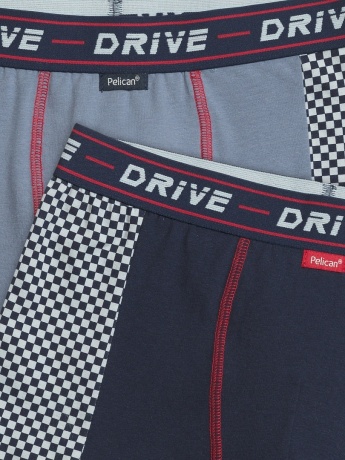 Трусы-шорты для мальчиков серый/т-синий (2 штук)