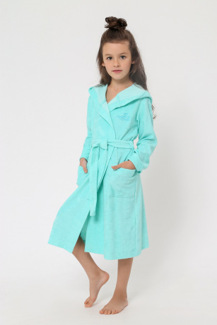 Детский махровый халат для бассейна Овер-4 (ментоловый)