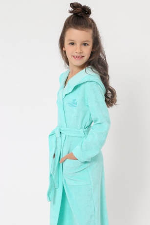 Детский махровый халат для бассейна Овер-4 (ментоловый)
