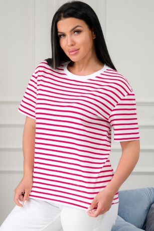 Футболка женская в яркую полоску