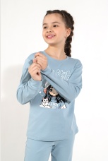 Пижама для девочки Энди серый