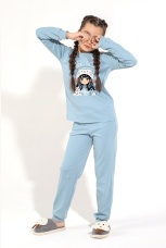 Пижама для девочки Энди серый