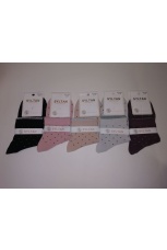 Женские носки 2254, средняя длина в горошек