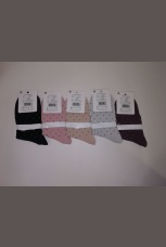 Женские носки 2254, средняя длина в горошек