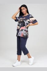 Костюм женский с бриджами большие размеры