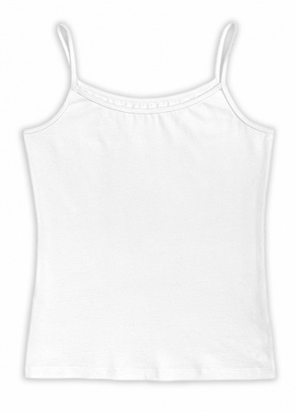 Майка женская на тонкой бретели (белый)