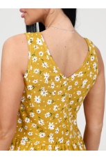 Сарафан женский горчичный с ромашками