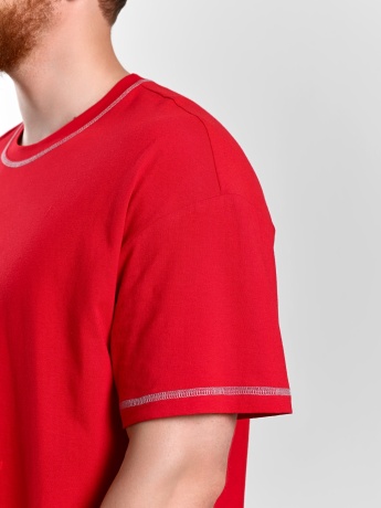 Мужская новогодняя пижама Праздник-5 красный