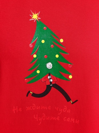 Мужская новогодняя пижама Праздник-5 красный