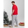 Мужская новогодняя пижама Праздник-5 красный