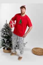 Костюм мужской Праздник-5 красный