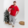 Мужская новогодняя пижама Праздник-5 красный