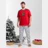 Мужская новогодняя пижама Праздник-5 красный