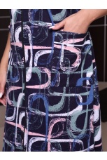 Халат женский темно-синий на молнии