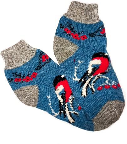 Шерстяные следки с рисунком