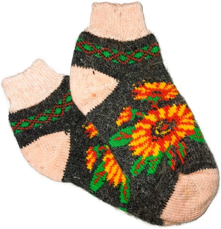 Шерстяные следки с рисунком