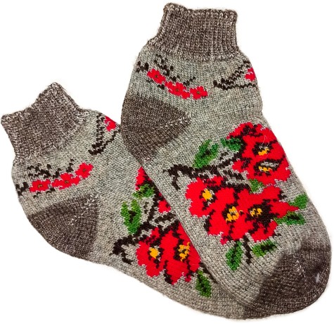 Шерстяные следки с рисунком