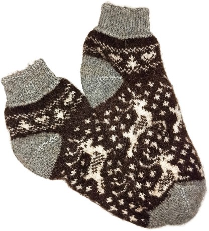 Шерстяные следки с рисунком