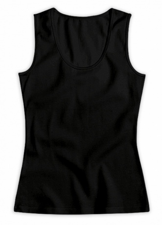 Майка женская на широкой бретели (черный)