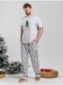 Новогодняя пижама family look Праздник-5 кармеланж