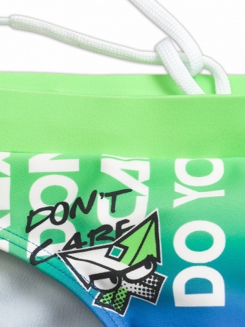 Купальные плавки для мальчиков "Не волнует" синий (рост 116-146)