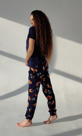 Женская пижама Йога (синий)